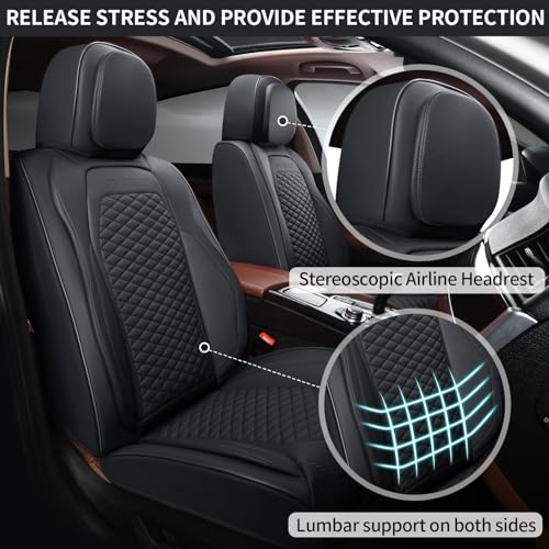 Car Seat Covers Full Set (2 Pack / Black)