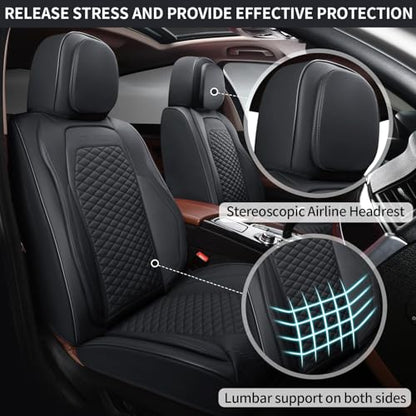 Car Seat Covers Full Set (2 Pack / Black)