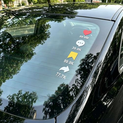 2 PCS Tiktok Inspired Car Stickers Decals