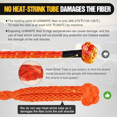Synthetic Soft Shackle 1 (2Pcs Soft Shackles Orange / Straps)