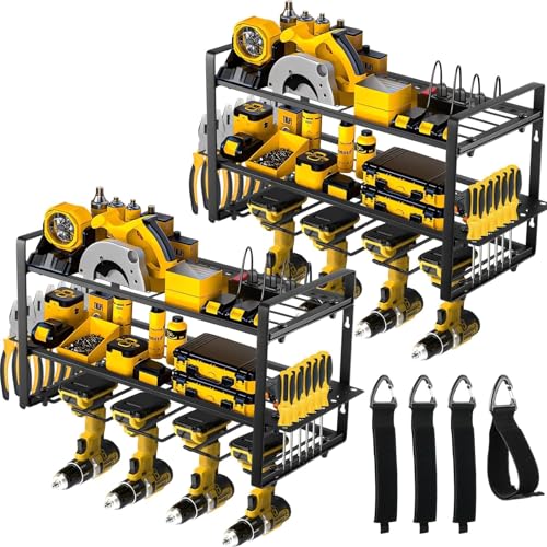 Power Tool Organizer Wall Mount (2 Pack-3 Tire)