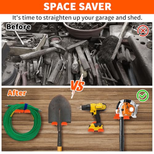 Upgraded Trimmer Rack Wall Mount (Orange-4Pack)