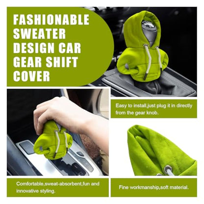 Car Gear Shift Hoodie Auto Shifter Knob Cover (Green / 1 Pcs)