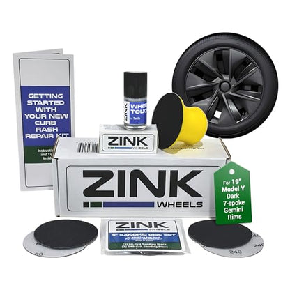 Premium Tesla Wheel Curb Rash Repair Kit for Model Y 19 (Tesla Model Y / 19" Dark Gemini)
