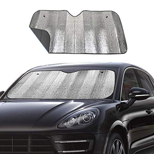 Windshield Sun Shade UV Rays Sun Visor Shade (Black)