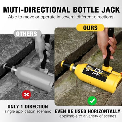 10 Ton Muti Directional Welded Bottle Jack (yellow / 10 ton muti-directional)