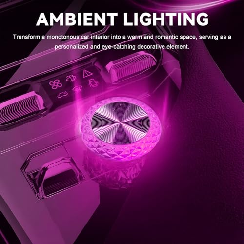 4 PCS USB LED Car Interior Atmosphere Lamp (Pink Purple)