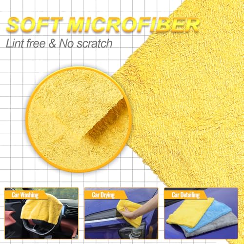 Car Wash Towels 16x16 (Yellow)