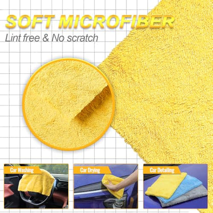 Car Wash Towels 16x16 (Yellow)