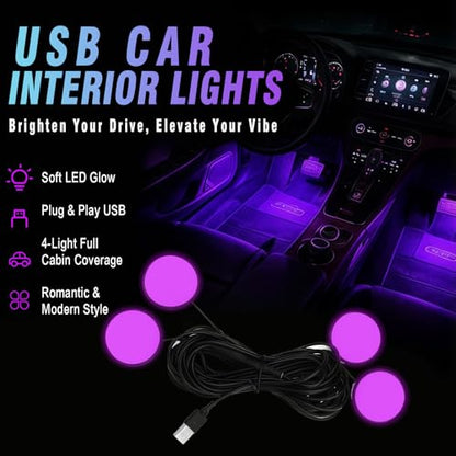Car Interior LED Lights (Pink)