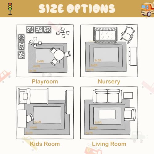 Car Rug Play Mat (Grey / 3'x5')