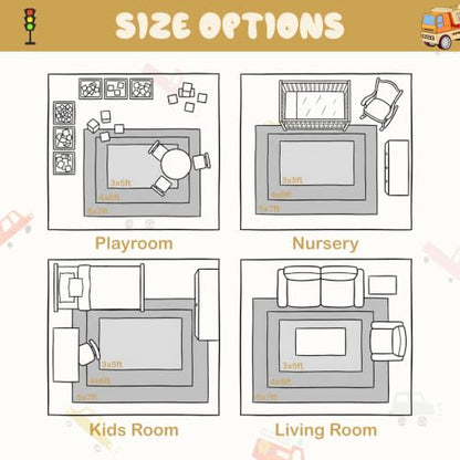 Car Rug Play Mat (Grey / 3'x5')
