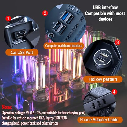 2 Pack Car LED Lights Interior (2 pack / blue)