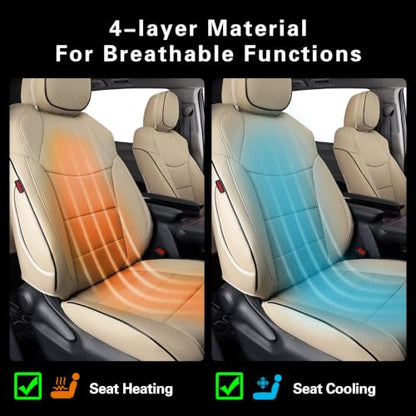 Sienna Seat Covers for 2021 (Leather (Beige) / 2021-2026,2nd Row Captian Chair(Without Legrest))