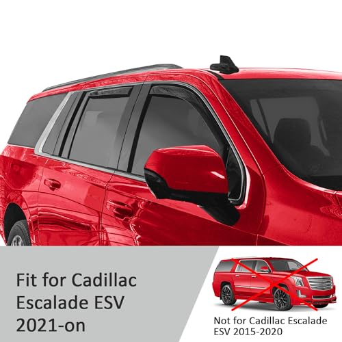 in Channel Extra Durable Rain Guards for Cadillac Escalade ESV 2021 (For Escalade ESV 21-26)