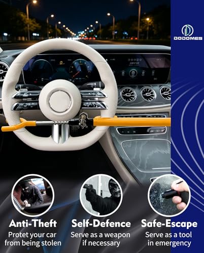 Steering Wheel Lock Anti (Two hooks / Yellow)