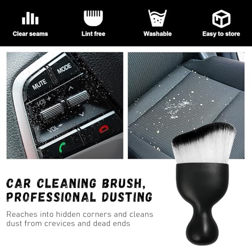 Car Detailing Brush (White/Black / 1 PC)