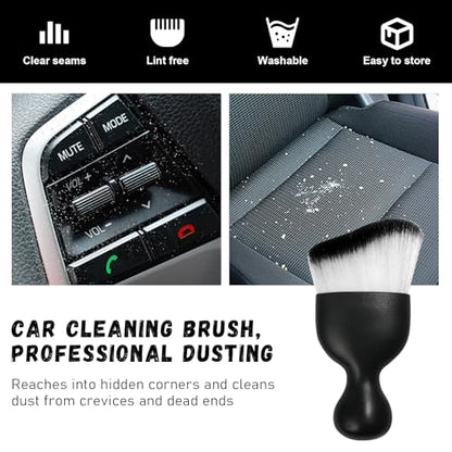 2 PCS Car Detailing Brush (White/Black / 2 PCS)