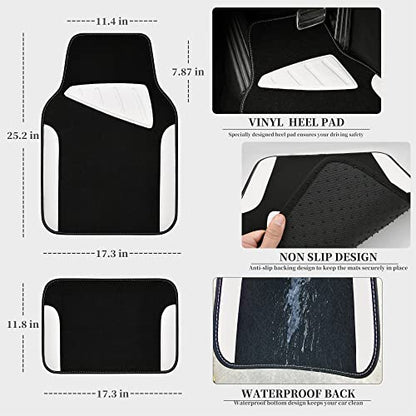 Waterproof Universal Fit Car Floor Mats (White)