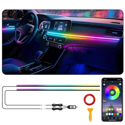 Acrylic Interior Car LED Strip Lights (2 Pieces)