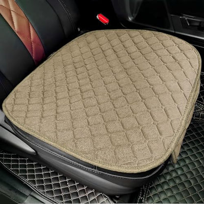 2pc Comfortable Car Seat Covers Universal Front Seat Covers for Car Accessories with Storage Pockets (Khaki)