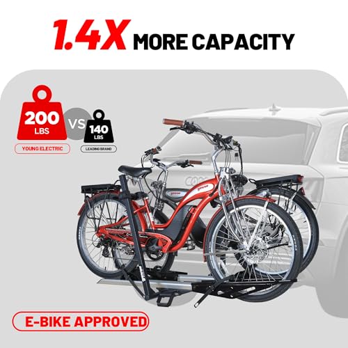 200 lbs. Hitch Mount Bike Rack (200 lbs 2-Bike Rack Ez-Fold Silver)