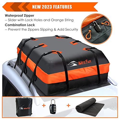 Car Roof Bag Rooftop Cargo Carrier Bag Waterproof 20 Cubic Feet roof Cargo (20 Cubic Feet)