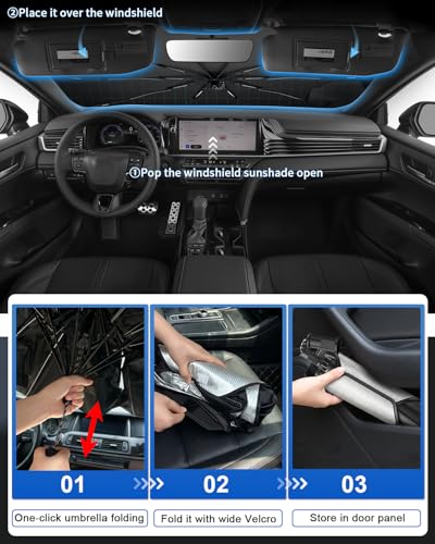 for 2026 Toyota Camry Car Windshield Sun Shade Umbrella (2025 2026 Camry)