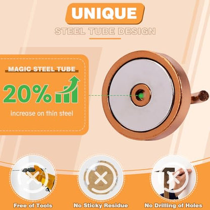 Magnetic Hooks Steel Tube Design for Cruise (Bronze / 80lb Magnetic Hooks)