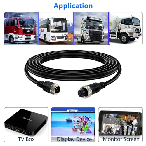 4 Pin Aviation CCTV Camera Extension Cable (16.5Ft/5M)