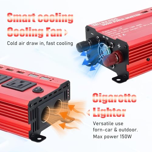 900W Car Power Inverter 12V to 110V (900W)
