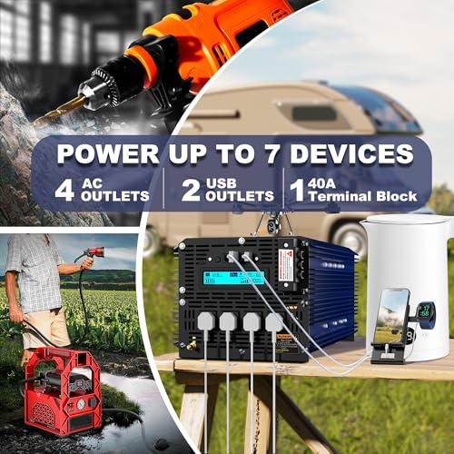 4000 Watt Inverter Pure Sine Wave Inverter 12V to 110V 120V AC