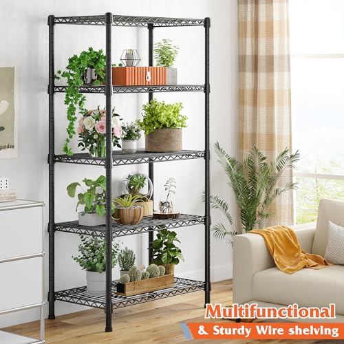 Wire Shelving Rack 5 (5 Tier-14"D x 24"W x 59"H)