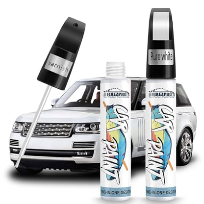White Car Paint Touch Up (Pure White+Varnish)