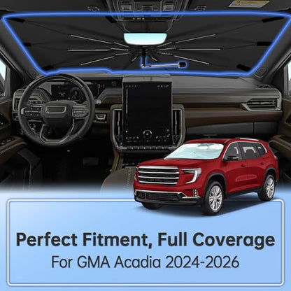 Windshield Sun Shade Umbrella for GMC Acadia 2024 (Fit for GMC Acadia 2024-2026)