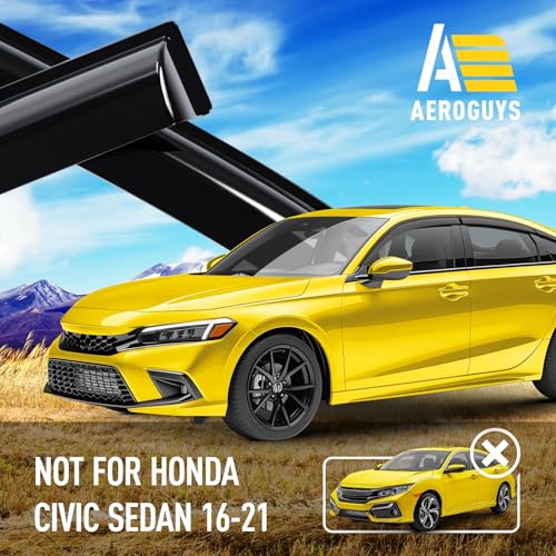 Extra Durable Window Deflectors Tape (For Honda Civic 22-26 Sedan 6pcs.)