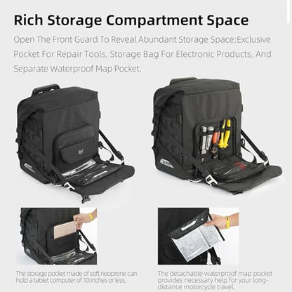 Motorcycle Saddlebag 35L Waterproof (Black 35L)