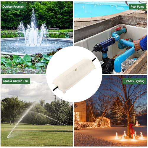 Outdoor Extension Cord Safety Cover (White / Medium Box: 9.5" L x 3" W x 2.9" H)