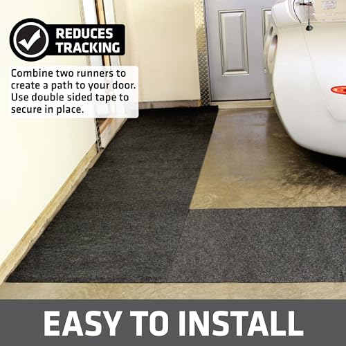 Garage Floor Runner Mat (18' x 2'6" (1-Pack) / Charcoal)