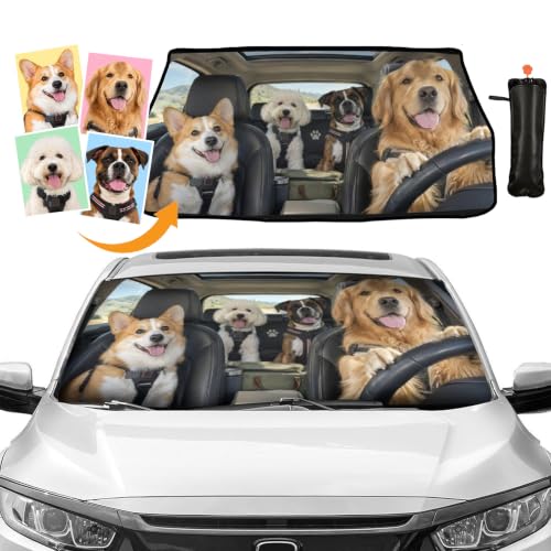 Custom Car Windshield Sun Shade Umbrella Personalized Cover Car Accessories (Custom 2)