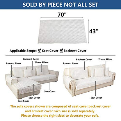 Couch Cover Sectional Couch Covers (43''x70''/Rectangular / White)