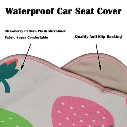 Car Seat Cover Protector Front Seats (1Pcs Front Seat Towel / Strawberry)