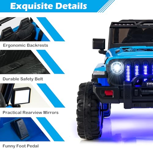 Kids Ride on Car Truck with 2.4G Remote Control (Blue)