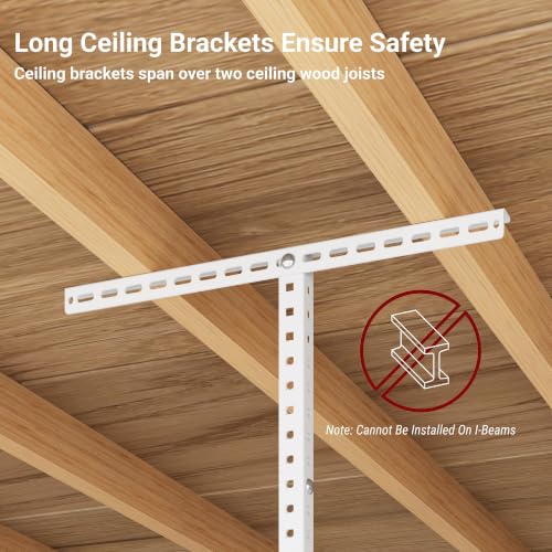 3x6ft Overhead Ceiling Garage Storage Rack (White / 3x6ft)