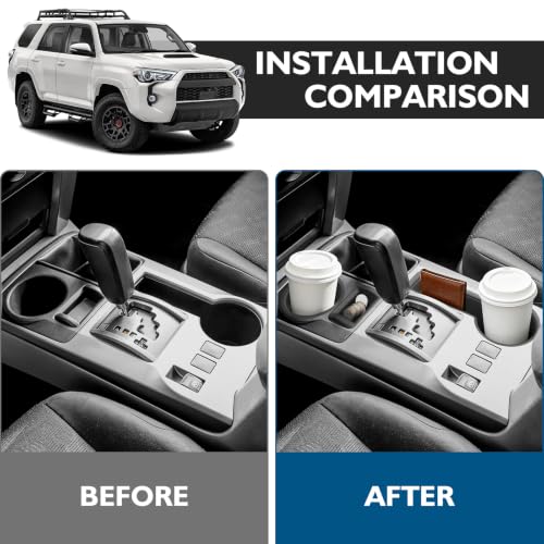 3PCS Cup Holder Insert Compatible with Toyota 4Runner 2010 (For 2010-2024 4Runner (3PCS))