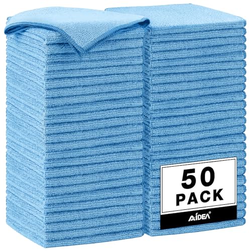 Microfiber Cleaning Cloth Blue (Blue / 50PK)