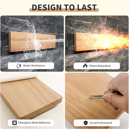 GWP04 Wood Grain Garage Wall Protector Car Door Protectors (4 Pack)