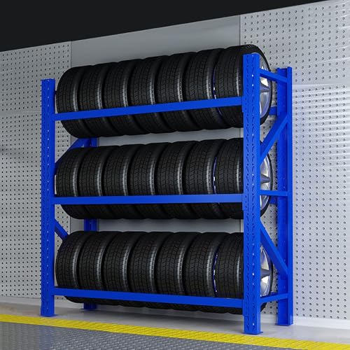 Adjustable Height Tire Storage Rack for Garage (59x19.6x78.7in)