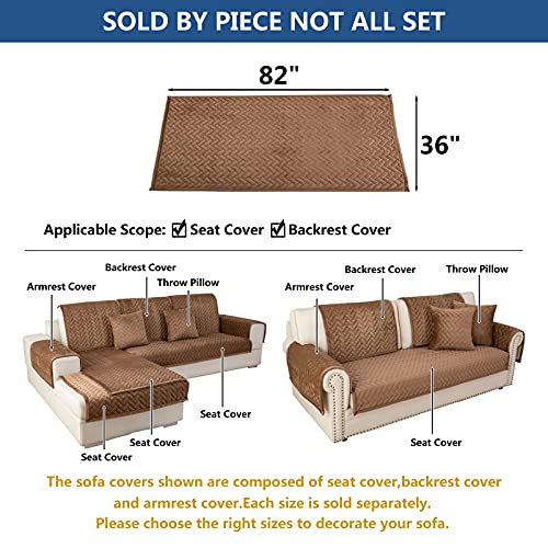 Couch Cover Sectional Couch Covers (36''x82''/Rectangular / Brown)