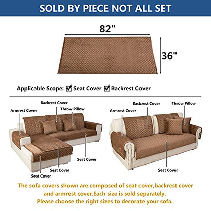 Couch Cover Sectional Couch Covers (36''x82''/Rectangular / Brown)
